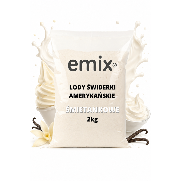 EMIX Mieszanka do Lodów Amerykańskich Śmietankowa 2kg Baza do Lodów