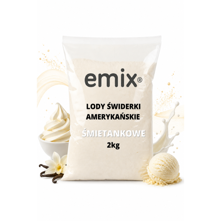 EMIX Mieszanka do Lodów Amerykańskich Śmietankowa 2kg Baza do Lodów