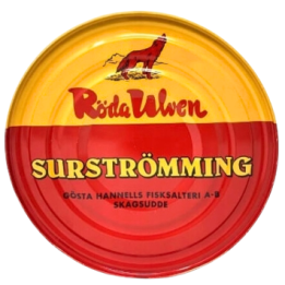 Szwedzki kiszony Śledź, Surströmming Roda Ulven, puszka 400 g śmierdzący AMK24