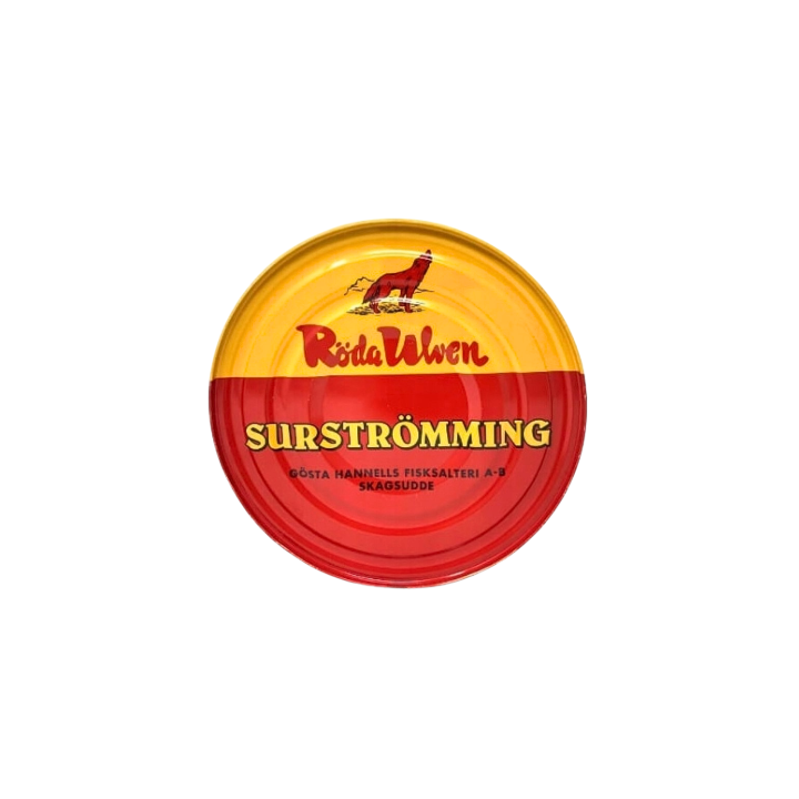 Szwedzki kiszony Śledź, Surströmming Roda Ulven, puszka 400 g śmierdzący AMK24