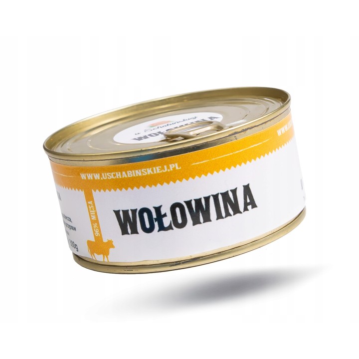 Konserwa Wołowina 300g U Schabińskiej 96% mięsa naturalna bez konserwantów AMK