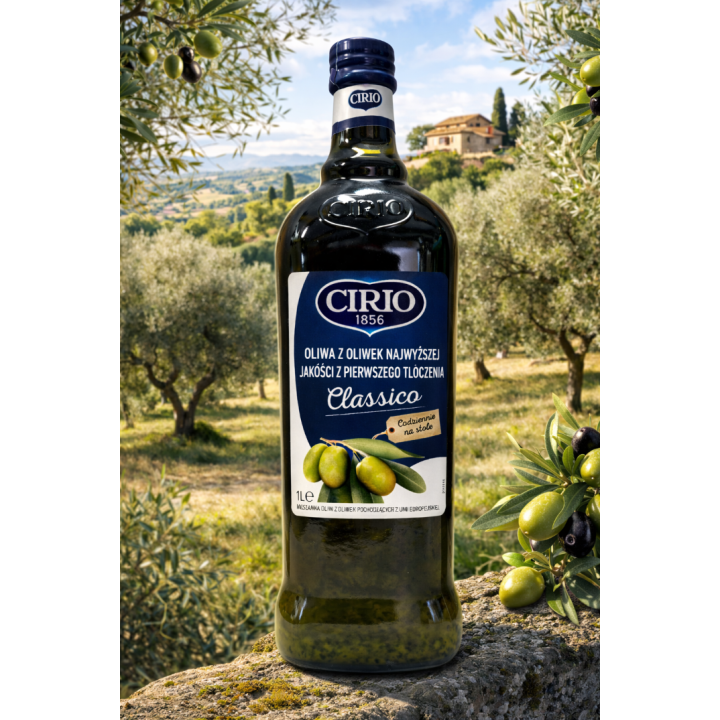 Oliwa z Oliwek Extra Virgin CIRIO Classico 1L Włoska Pierwszego Tłoczenia AMK