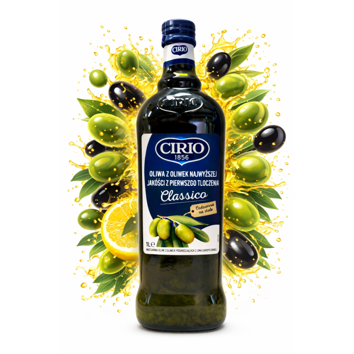 Oliwa z Oliwek Extra Virgin CIRIO Classico 1L Włoska Pierwszego Tłoczenia AMK