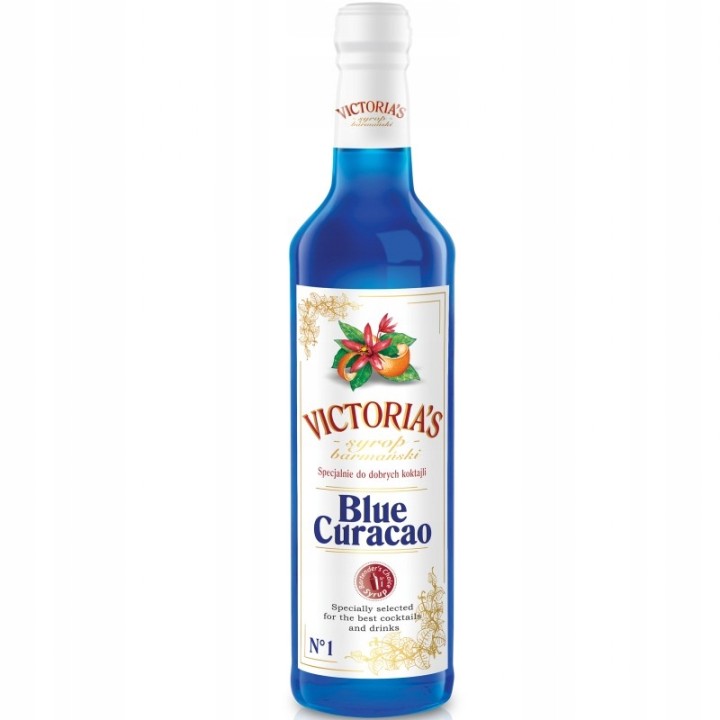 Syrop koncentrat barmański do drinków Blue Curacao Victoria's 490ml AMK
