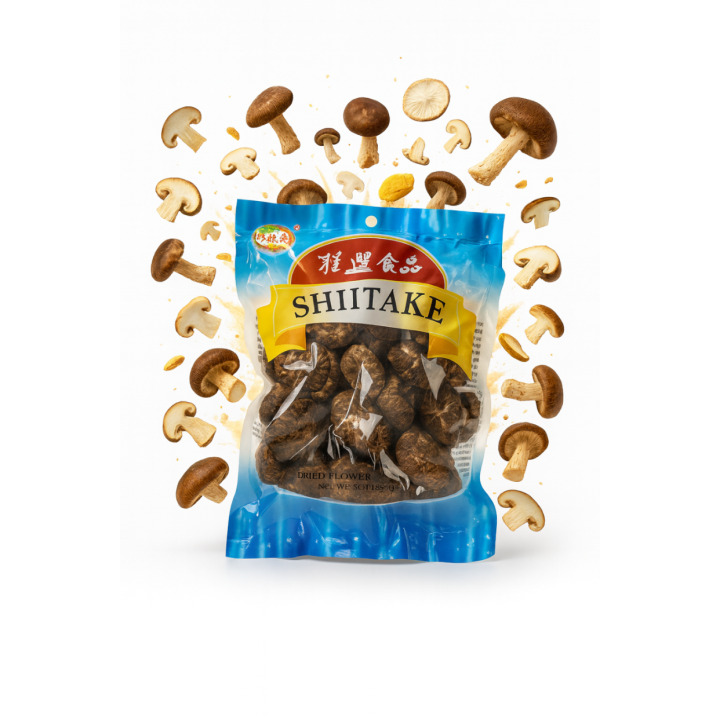 Suszone Shiitake 85g Po Ku Flower całe grzyby do zup i pierożków AMK