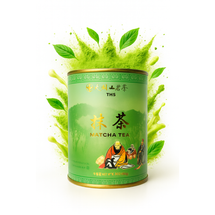 Matcha sproszkowana zielona herbata 80g THS Green Tea w puszce AMK