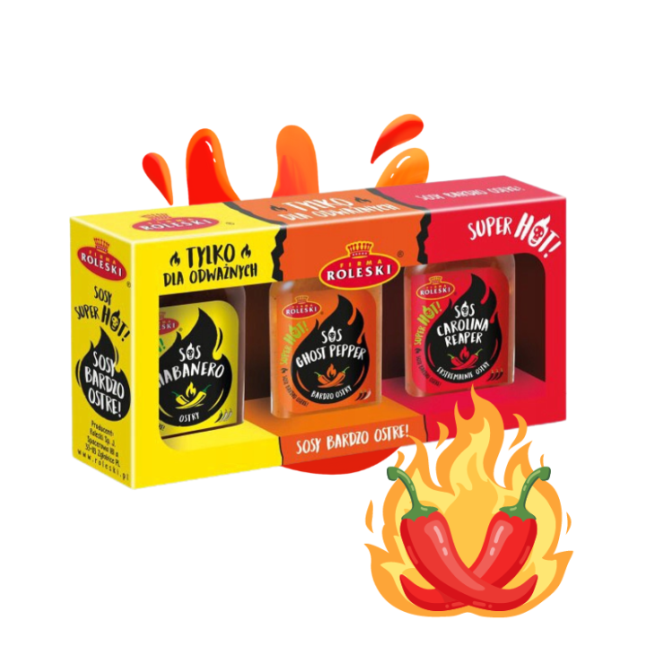 Zestaw sosów super ostrych Super Hot 345g na grilla ROLESKI TO AMK