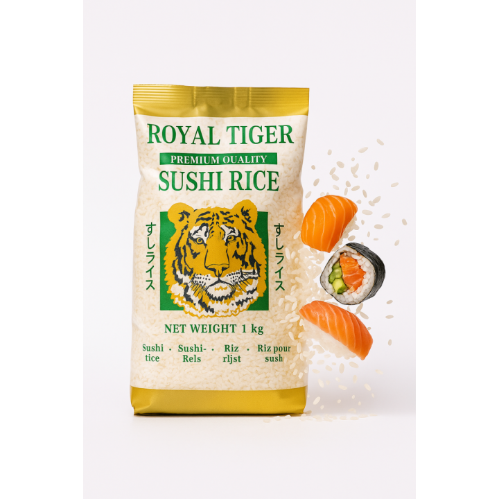 Ryż do Sushi Royal Tiger 1kg PREMIUM QUALITY biały japoński AMK