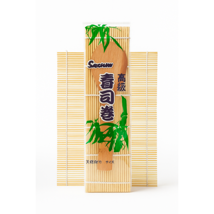 Mata bambusowa 24×24 + łopatka do przygotowania sushi zestaw AMK