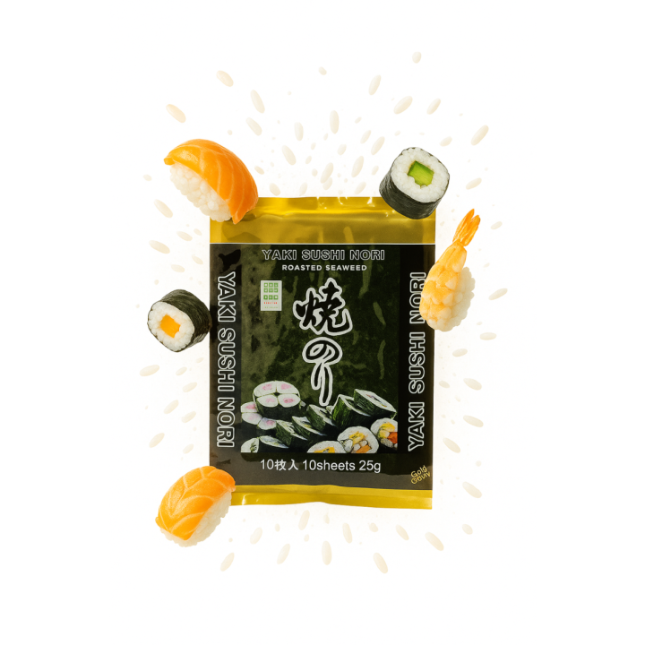 Prażone Wodorosty Yaki Nori 10 szt. GOLD idealne na sushi wodorosty premium AMK