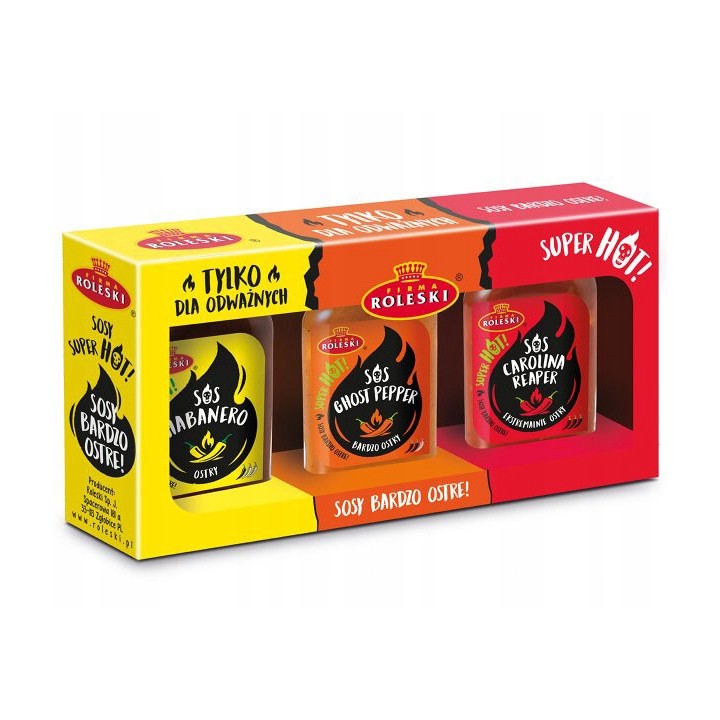 Zestaw sosów super ostrych Super Hot 345g na grilla ROLESKI TO AMK