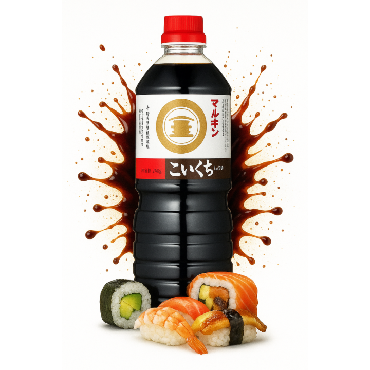 Sos Sojowy Ciemny Koikuchi Marukin 1L Japoński azjatycki sos do sushi i dań TO AMK