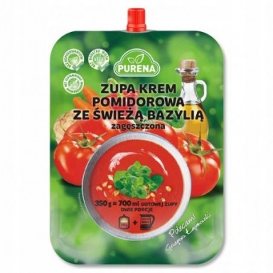 PURENA Zupa Krem Pomidorowa ze Świeżą Bazylią 350g