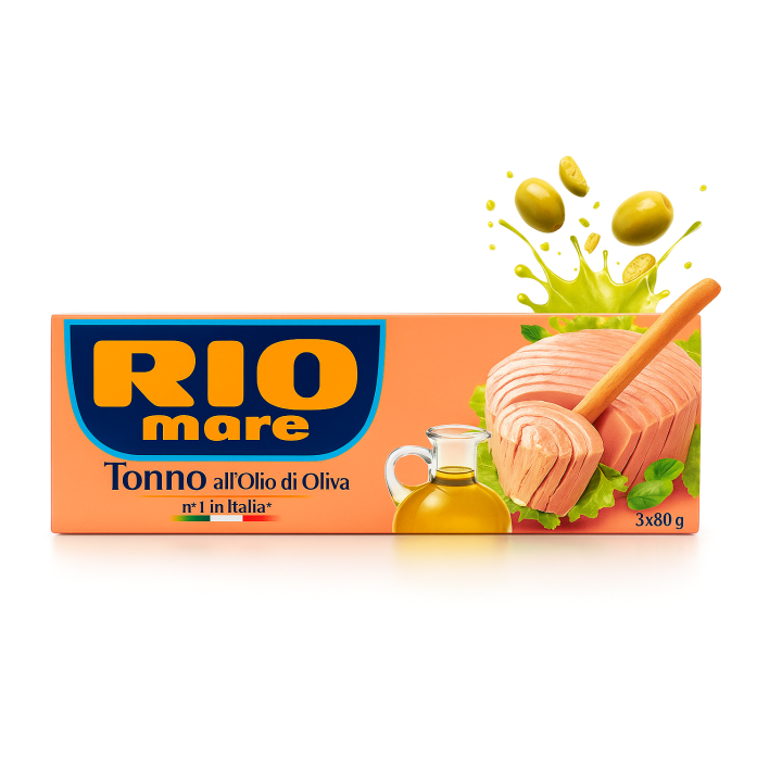 Tuńczyk w oliwie z oliwek Rio Mare 3×80g  oryginalna włoska konserwa AMK