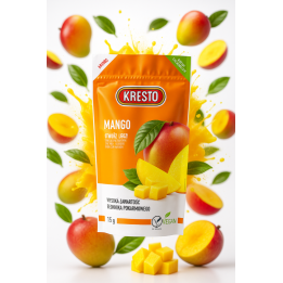 Mango liofilizowane Kresto 15g MANGO 100% owoc, zdrowa przekąska bez cukruAMK