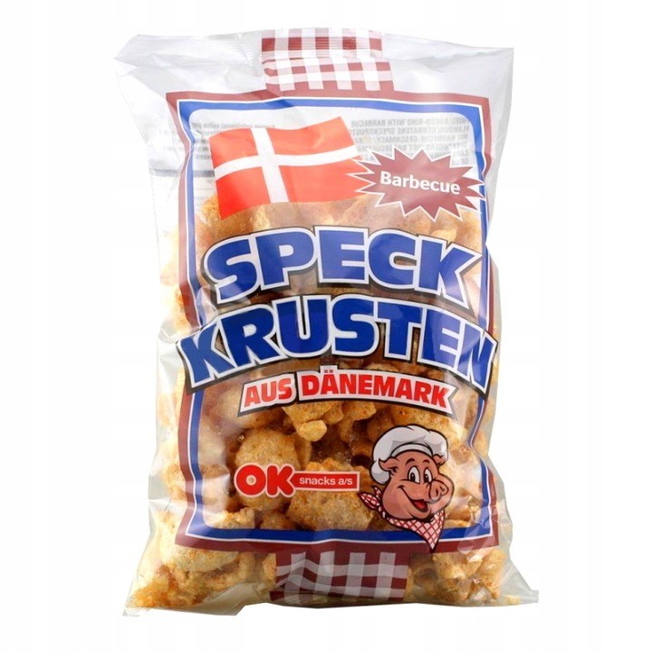 BBQ Barbecue Boczek Smażony Snacki Wieprzowe Chipsy Bekonowe Skórka 150gAMK