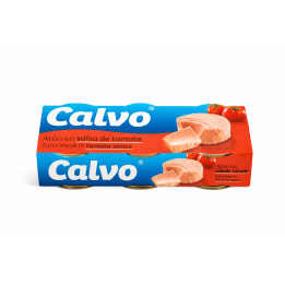 CALVO Tuńczyk sos pomidorowy 3x80g zestaw konserwa rybna sałatki kanapki