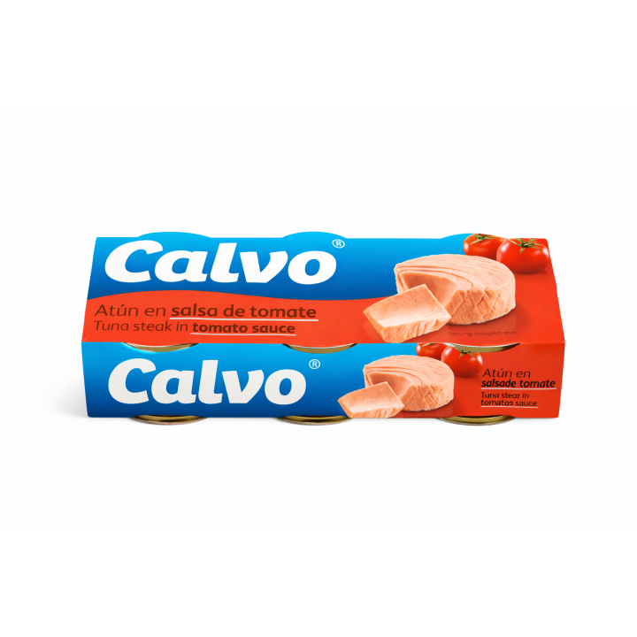 CALVO Tuńczyk sos pomidorowy 3x80g zestaw konserwa rybna sałatki kanapki