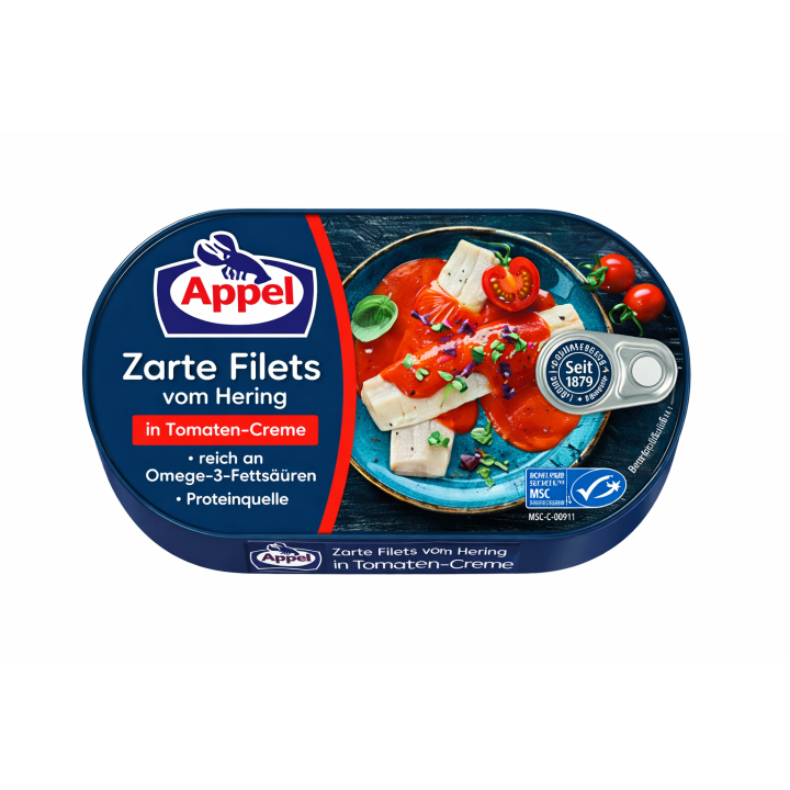 Śledź filet w sosie pomidorowym APPEL 200 g puszka konserwa rybna amk