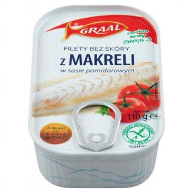 GRAAL Filety z Makreli w sosie Pomidorowym 110g