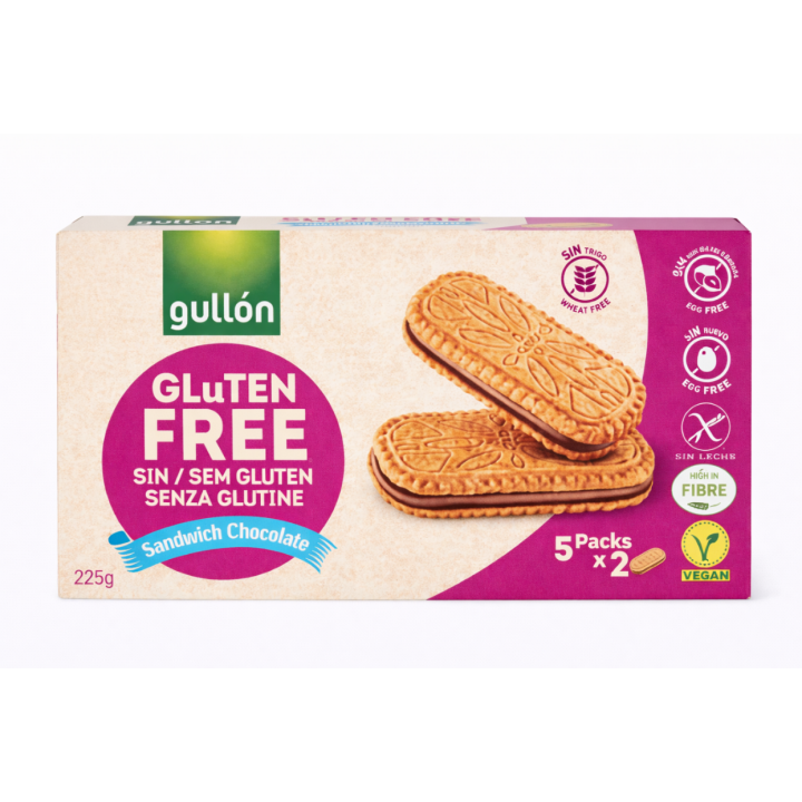 GULLON Sandwich Chocolate bezglutenowe ciastka z kremem 225 g