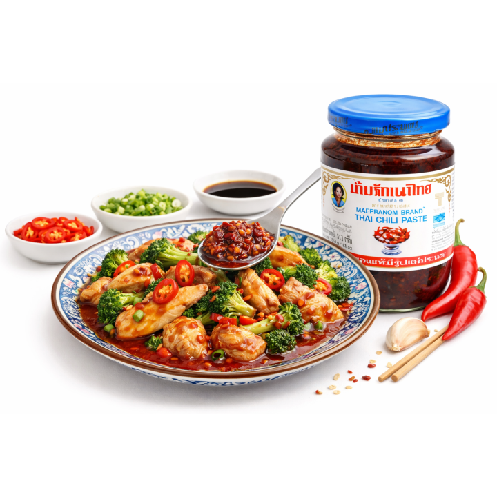 Tajska Pasta Chili 513g Mae Pranom Nam Prik Pao Pasta Chili z Krewetkami