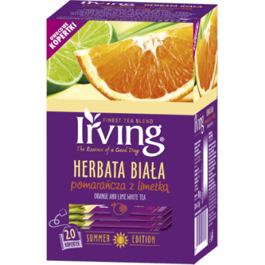 Irving Herbata Biała Pomarańcza z Limetką 20 saszetek