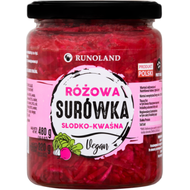 Runoland Różowa Surówka Słodko-Kwaśna 480g