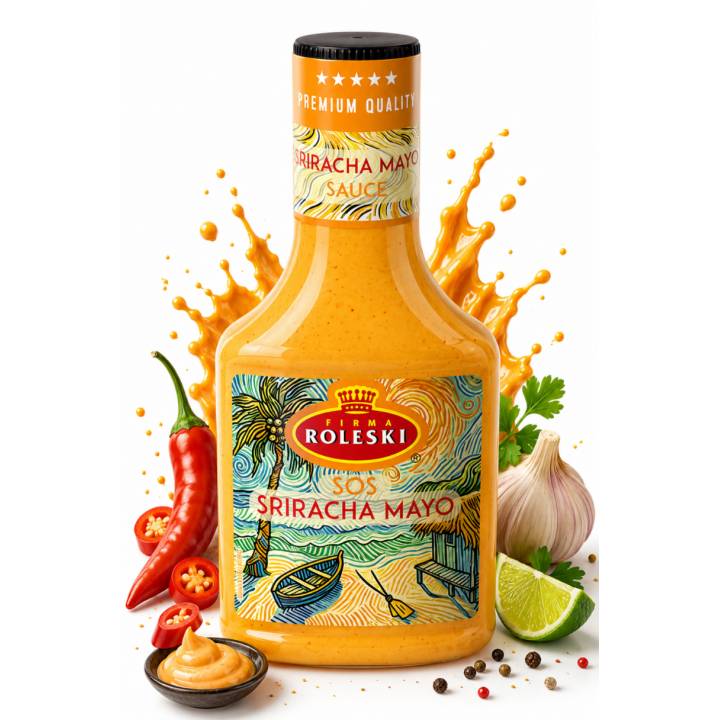 Sos Roleski Sriracha Mayo 300g Ostry Dip Chili Street Food Kremowy Sos
