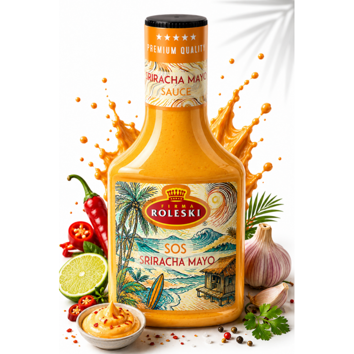 Sos Roleski Sriracha Mayo 300g Ostry Dip Chili Street Food Kremowy Sos