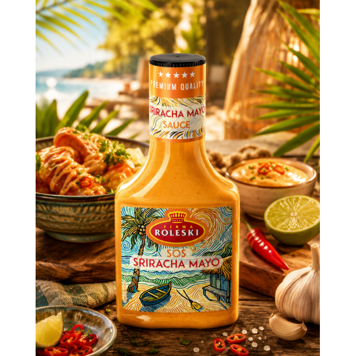 Sos Roleski Sriracha Mayo 300g Ostry Dip Chili Street Food Kremowy Sos