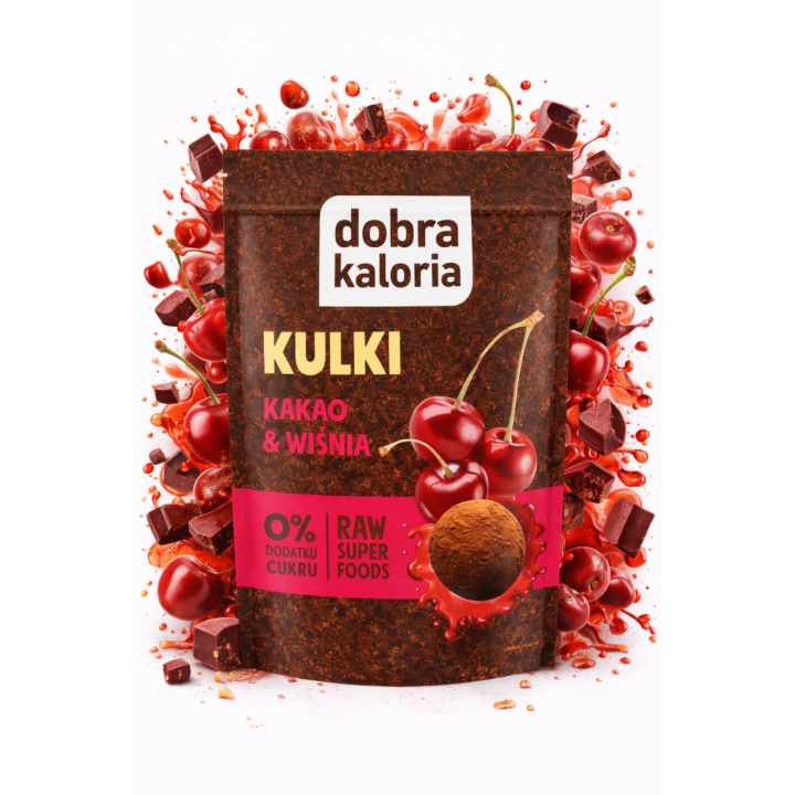 Dobra Kaloria przekąska kulki mocy kakao z wiśnią 58 g