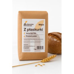 Mąka z płaskurki JASNA typ 700 1kg Pradawna Mąka Naturalnie ZdroweAMK