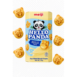 Japońskie ciastka z mlecznym nadzieniem 50g  Meiji Hello Panda ORGINALNE AMK