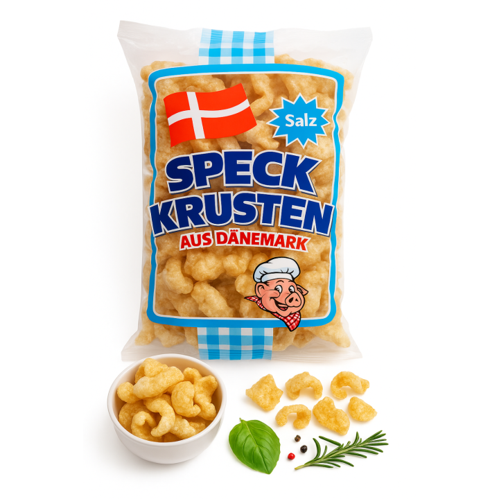 OK Snacks Speckkrusten 150g Chrupki Skórka Wieprzowa Keto Bezgluten Boczek skóra AMK