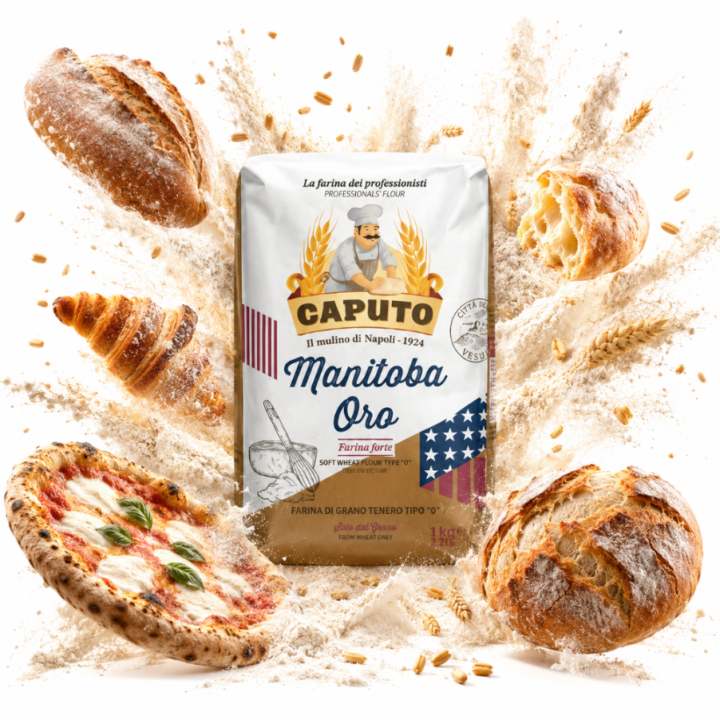 Manitoba Oro Caputo 1kg – mąka pszenna typ 0, włoska do wypieków
