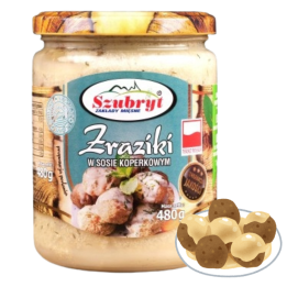 Szubryt Zraziki w Sosie Koperkowym 480g danie gotowe na obiadAMK